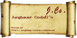 Jungbauer Csobán névjegykártya